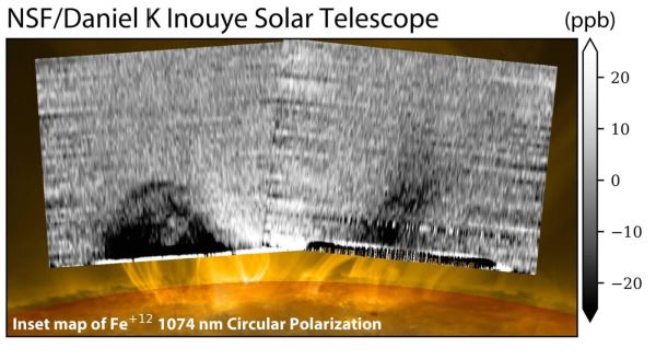 Солнечный телескоп Inouye впервые составил карту магнитных полей солнечной короны