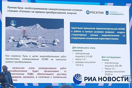 На Луне у России будет своя станция с отечественной энергоустановкой